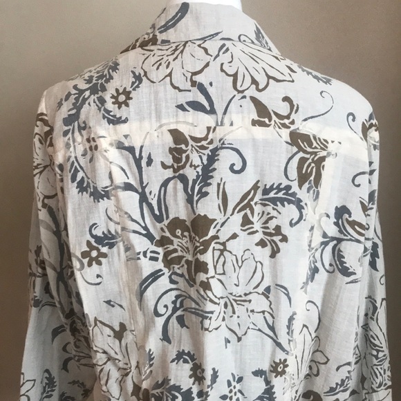 Coldwater Creek Floral Print Cardigan Jacket - Picture 4 of 6